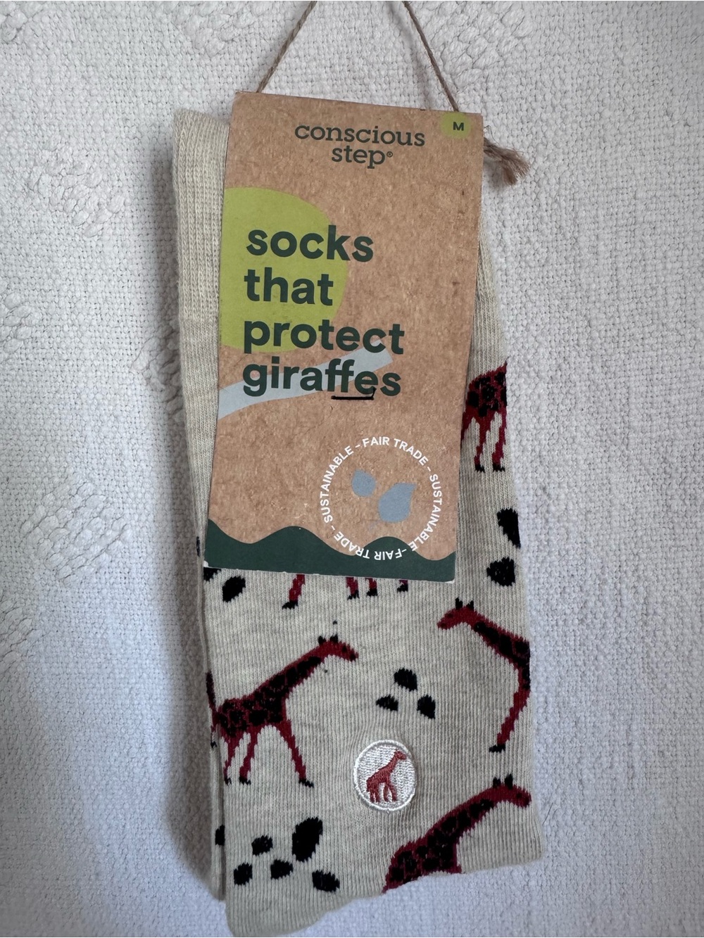 NEW-Socks that save giraffes SZ M